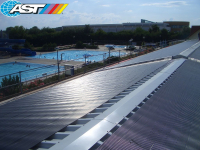 Moquette solaire AST à la piscine de Wolmirstedt en Allemagne
